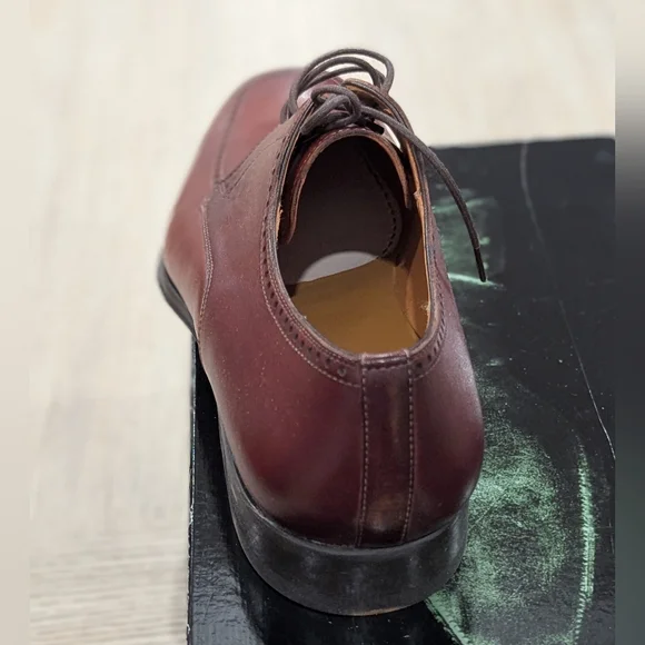 $425 Mens MAGNANNI Helios Apron Toe Derby Dress Shoes Cognac 12 D